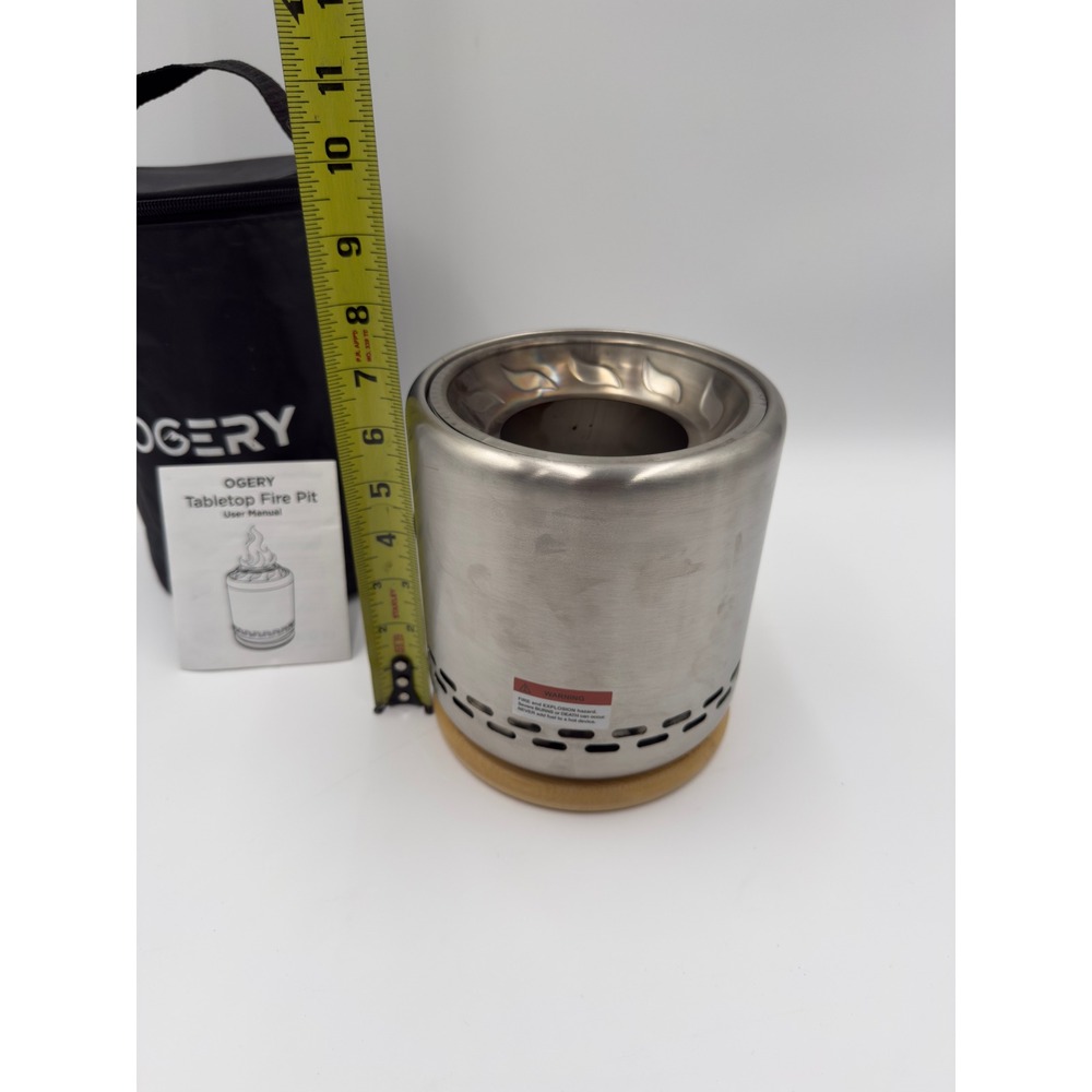 OGERY Tabletop Fire Pit Portable Smokeless‎ Personal Firepit w/ Carry Bag - Picture 14 of 14
